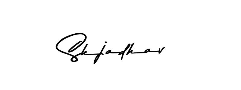 Create a beautiful signature design for name Skjadhav. With this signature (Asem Kandis PERSONAL USE) fonts, you can make a handwritten signature for free. Skjadhav signature style 9 images and pictures png