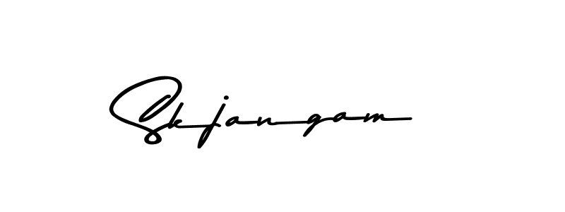 Create a beautiful signature design for name Skjangam. With this signature (Asem Kandis PERSONAL USE) fonts, you can make a handwritten signature for free. Skjangam signature style 9 images and pictures png