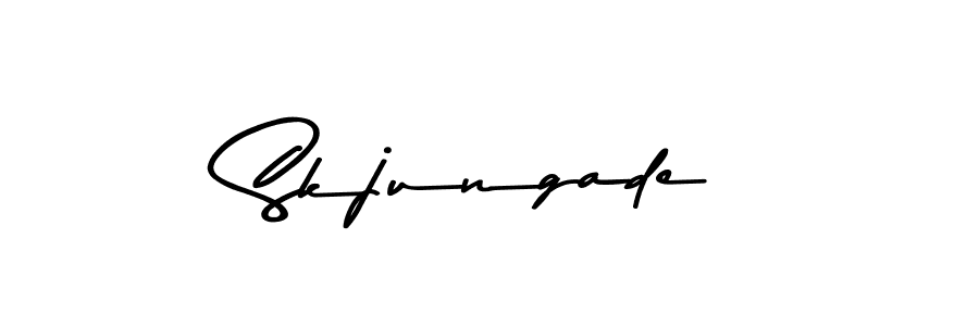 Create a beautiful signature design for name Skjungade. With this signature (Asem Kandis PERSONAL USE) fonts, you can make a handwritten signature for free. Skjungade signature style 9 images and pictures png