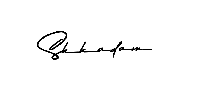 How to make Skkadam name signature. Use Asem Kandis PERSONAL USE style for creating short signs online. This is the latest handwritten sign. Skkadam signature style 9 images and pictures png