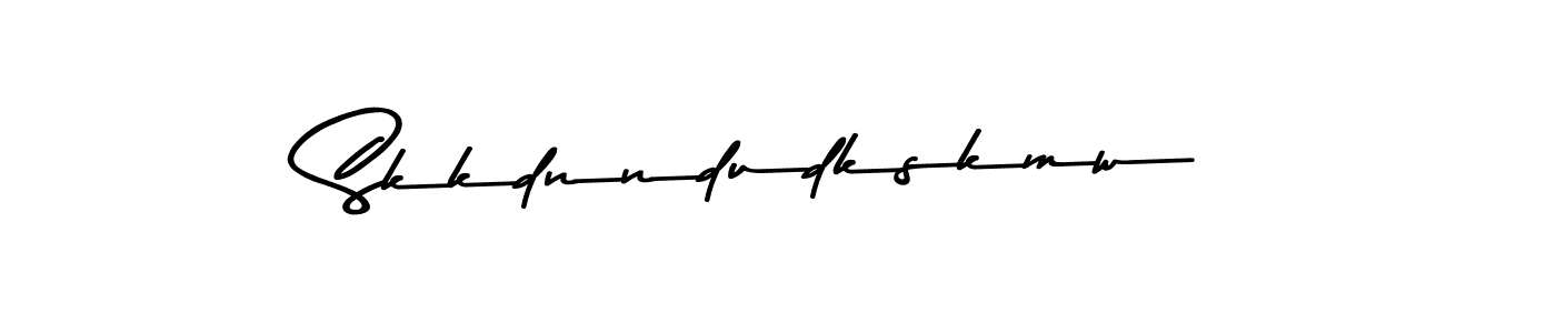 Create a beautiful signature design for name Skkdnndudkskmw. With this signature (Asem Kandis PERSONAL USE) fonts, you can make a handwritten signature for free. Skkdnndudkskmw signature style 9 images and pictures png