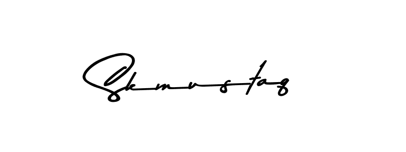 Make a beautiful signature design for name Skmustaq. With this signature (Asem Kandis PERSONAL USE) style, you can create a handwritten signature for free. Skmustaq signature style 9 images and pictures png