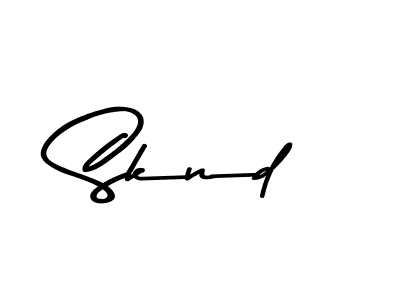 How to make Sknd name signature. Use Asem Kandis PERSONAL USE style for creating short signs online. This is the latest handwritten sign. Sknd signature style 9 images and pictures png