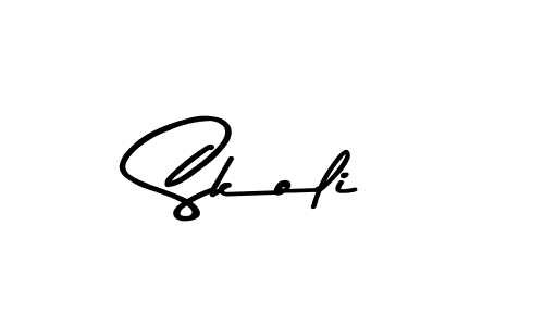 You should practise on your own different ways (Asem Kandis PERSONAL USE) to write your name (Skoli) in signature. don't let someone else do it for you. Skoli signature style 9 images and pictures png