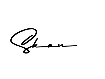 Skon stylish signature style. Best Handwritten Sign (Asem Kandis PERSONAL USE) for my name. Handwritten Signature Collection Ideas for my name Skon. Skon signature style 9 images and pictures png