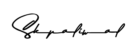 Enhance your business communications with Skpaliwal signature in Asem Kandis PERSONAL USE lettering. Clean, modern, and universally compatible. Skpaliwal signature style 9 images and pictures png