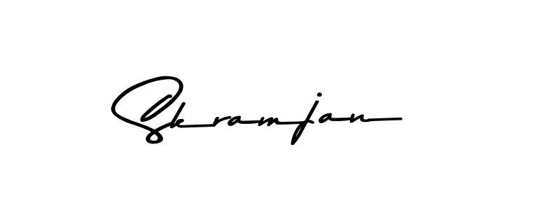 This is the best signature style for the Skramjan name. Also you like these signature font (Asem Kandis PERSONAL USE). Mix name signature. Skramjan signature style 9 images and pictures png