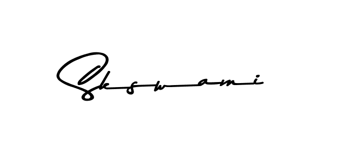 How to make Skswami name signature. Use Asem Kandis PERSONAL USE style for creating short signs online. This is the latest handwritten sign. Skswami signature style 9 images and pictures png