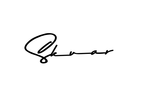 Create a beautiful signature design for name Skuar. With this signature (Asem Kandis PERSONAL USE) fonts, you can make a handwritten signature for free. Skuar signature style 9 images and pictures png