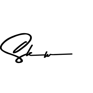 Create a beautiful signature design for name Skw. With this signature (Asem Kandis PERSONAL USE) fonts, you can make a handwritten signature for free. Skw signature style 9 images and pictures png