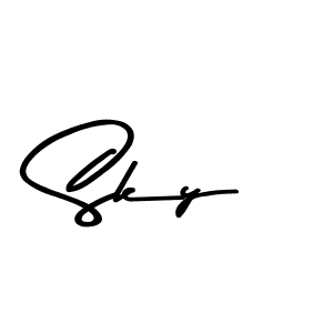 Use a signature maker to create a handwritten signature online. With this signature software, you can design (Asem Kandis PERSONAL USE) your own signature for name Sky. Sky signature style 9 images and pictures png