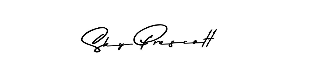 Make a beautiful signature design for name Sky Prescott. With this signature (Asem Kandis PERSONAL USE) style, you can create a handwritten signature for free. Sky Prescott signature style 9 images and pictures png