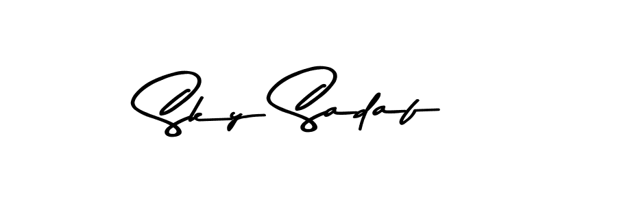 You can use this online signature creator to create a handwritten signature for the name Sky Sadaf. This is the best online autograph maker. Sky Sadaf signature style 9 images and pictures png