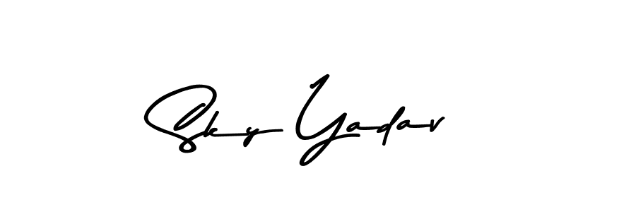 This is the best signature style for the Sky Yadav name. Also you like these signature font (Asem Kandis PERSONAL USE). Mix name signature. Sky Yadav signature style 9 images and pictures png