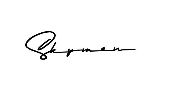 Create a beautiful signature design for name Skymen. With this signature (Asem Kandis PERSONAL USE) fonts, you can make a handwritten signature for free. Skymen signature style 9 images and pictures png
