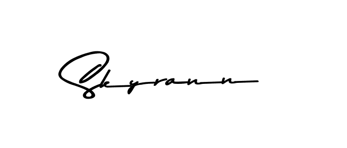 Use a signature maker to create a handwritten signature online. With this signature software, you can design (Asem Kandis PERSONAL USE) your own signature for name Skyrann. Skyrann signature style 9 images and pictures png