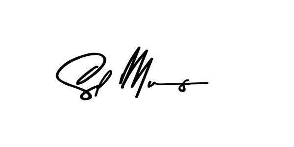 How to make Sl Mus signature? Asem Kandis PERSONAL USE is a professional autograph style. Create handwritten signature for Sl Mus name. Sl Mus signature style 9 images and pictures png
