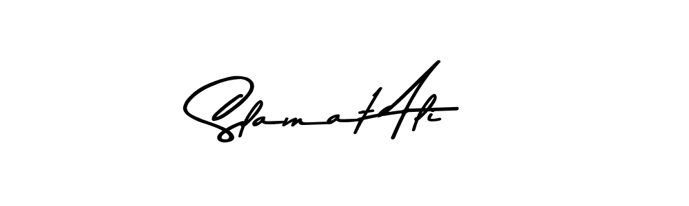 Slamat Ali stylish signature style. Best Handwritten Sign (Asem Kandis PERSONAL USE) for my name. Handwritten Signature Collection Ideas for my name Slamat Ali. Slamat Ali signature style 9 images and pictures png