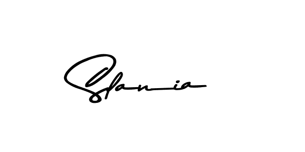 How to make Slania name signature. Use Asem Kandis PERSONAL USE style for creating short signs online. This is the latest handwritten sign. Slania signature style 9 images and pictures png