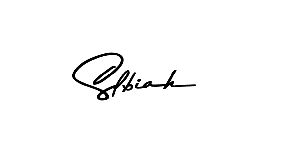 Make a beautiful signature design for name Slbiah. With this signature (Asem Kandis PERSONAL USE) style, you can create a handwritten signature for free. Slbiah signature style 9 images and pictures png