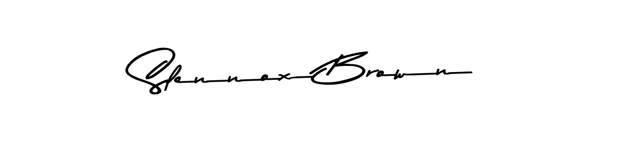 Create a beautiful signature design for name Slennox Brown. With this signature (Asem Kandis PERSONAL USE) fonts, you can make a handwritten signature for free. Slennox Brown signature style 9 images and pictures png