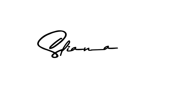 How to make Sliana name signature. Use Asem Kandis PERSONAL USE style for creating short signs online. This is the latest handwritten sign. Sliana signature style 9 images and pictures png