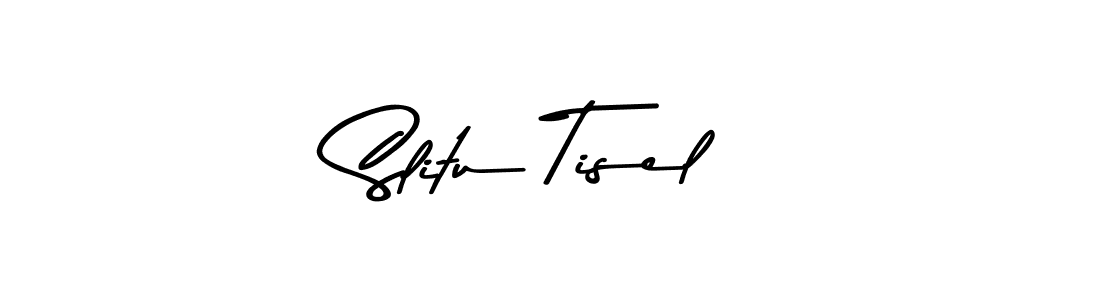 Slitu Tisel stylish signature style. Best Handwritten Sign (Asem Kandis PERSONAL USE) for my name. Handwritten Signature Collection Ideas for my name Slitu Tisel. Slitu Tisel signature style 9 images and pictures png