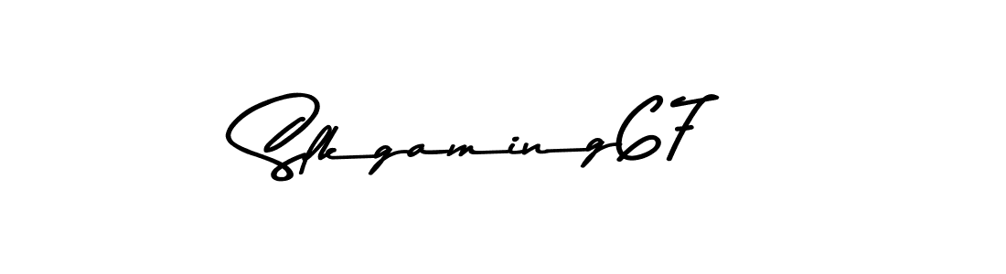 The best way (Asem Kandis PERSONAL USE) to make a short signature is to pick only two or three words in your name. The name Slkgaming67 include a total of six letters. For converting this name. Slkgaming67 signature style 9 images and pictures png