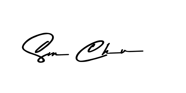 Create a beautiful signature design for name Sm Chu. With this signature (Asem Kandis PERSONAL USE) fonts, you can make a handwritten signature for free. Sm Chu signature style 9 images and pictures png