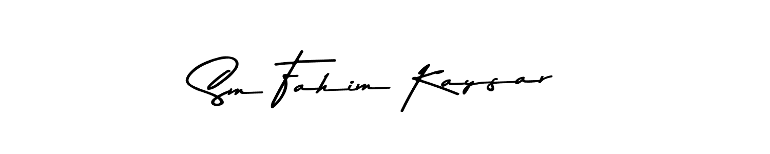 Create a beautiful signature design for name Sm Fahim Kaysar. With this signature (Asem Kandis PERSONAL USE) fonts, you can make a handwritten signature for free. Sm Fahim Kaysar signature style 9 images and pictures png