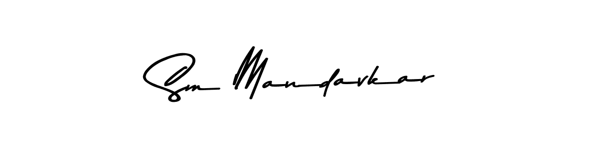 The best way (Asem Kandis PERSONAL USE) to make a short signature is to pick only two or three words in your name. The name Sm Mandavkar include a total of six letters. For converting this name. Sm Mandavkar signature style 9 images and pictures png