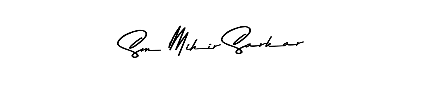 Make a beautiful signature design for name Sm Mihir Sarkar. With this signature (Asem Kandis PERSONAL USE) style, you can create a handwritten signature for free. Sm Mihir Sarkar signature style 9 images and pictures png