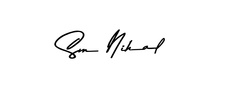 Use a signature maker to create a handwritten signature online. With this signature software, you can design (Asem Kandis PERSONAL USE) your own signature for name Sm Nihal. Sm Nihal signature style 9 images and pictures png