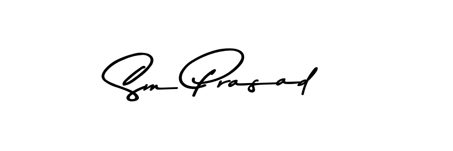 Create a beautiful signature design for name Sm Prasad. With this signature (Asem Kandis PERSONAL USE) fonts, you can make a handwritten signature for free. Sm Prasad signature style 9 images and pictures png