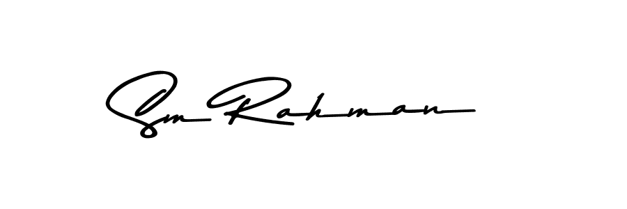 How to make Sm Rahman name signature. Use Asem Kandis PERSONAL USE style for creating short signs online. This is the latest handwritten sign. Sm Rahman signature style 9 images and pictures png