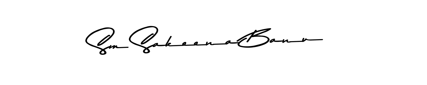 Also You can easily find your signature by using the search form. We will create Sm Sakeena Banu name handwritten signature images for you free of cost using Asem Kandis PERSONAL USE sign style. Sm Sakeena Banu signature style 9 images and pictures png