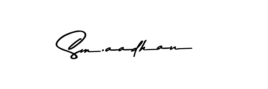 Make a beautiful signature design for name Sm.aadhan. With this signature (Asem Kandis PERSONAL USE) style, you can create a handwritten signature for free. Sm.aadhan signature style 9 images and pictures png