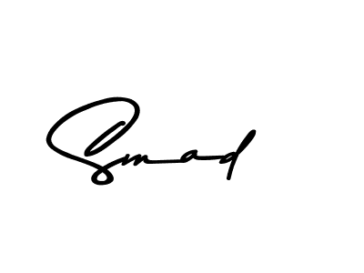 Use a signature maker to create a handwritten signature online. With this signature software, you can design (Asem Kandis PERSONAL USE) your own signature for name Smad. Smad signature style 9 images and pictures png