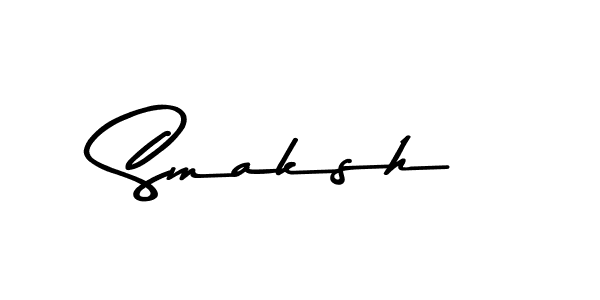 Use a signature maker to create a handwritten signature online. With this signature software, you can design (Asem Kandis PERSONAL USE) your own signature for name Smaksh. Smaksh signature style 9 images and pictures png