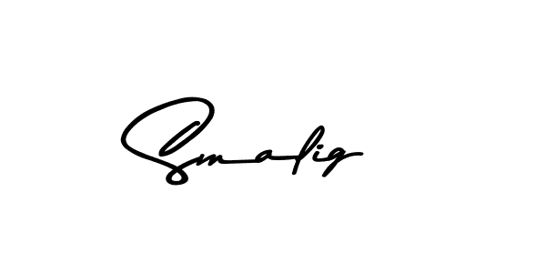 Asem Kandis PERSONAL USE is a professional signature style that is perfect for those who want to add a touch of class to their signature. It is also a great choice for those who want to make their signature more unique. Get Smalig name to fancy signature for free. Smalig signature style 9 images and pictures png