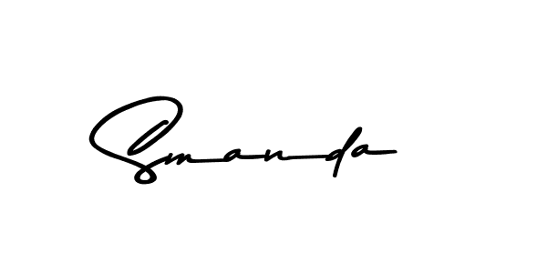 Similarly Asem Kandis PERSONAL USE is the best handwritten signature design. Signature creator online .You can use it as an online autograph creator for name Smanda. Smanda signature style 9 images and pictures png