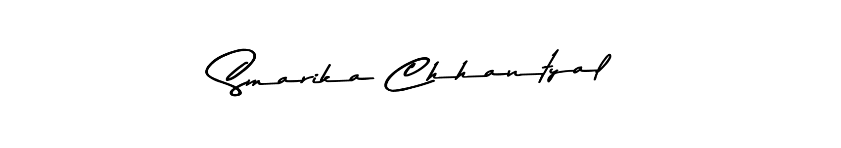 Design your own signature with our free online signature maker. With this signature software, you can create a handwritten (Asem Kandis PERSONAL USE) signature for name Smarika Chhantyal. Smarika Chhantyal signature style 9 images and pictures png