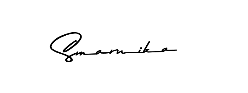 You should practise on your own different ways (Asem Kandis PERSONAL USE) to write your name (Smarnika) in signature. don't let someone else do it for you. Smarnika signature style 9 images and pictures png