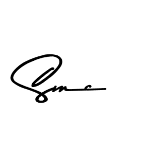 Use a signature maker to create a handwritten signature online. With this signature software, you can design (Asem Kandis PERSONAL USE) your own signature for name Smc. Smc signature style 9 images and pictures png