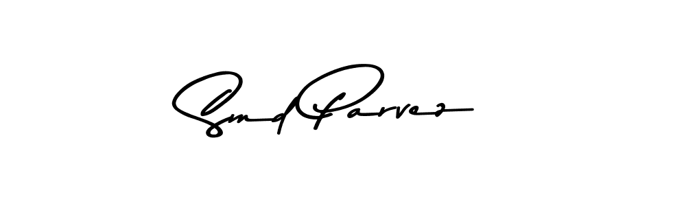 Create a beautiful signature design for name Smd Parvez. With this signature (Asem Kandis PERSONAL USE) fonts, you can make a handwritten signature for free. Smd Parvez signature style 9 images and pictures png