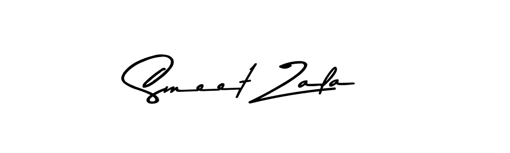 Smeet Zala stylish signature style. Best Handwritten Sign (Asem Kandis PERSONAL USE) for my name. Handwritten Signature Collection Ideas for my name Smeet Zala. Smeet Zala signature style 9 images and pictures png