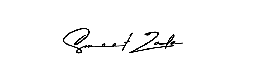 Use a signature maker to create a handwritten signature online. With this signature software, you can design (Asem Kandis PERSONAL USE) your own signature for name Smeet Zala. Smeet Zala signature style 9 images and pictures png