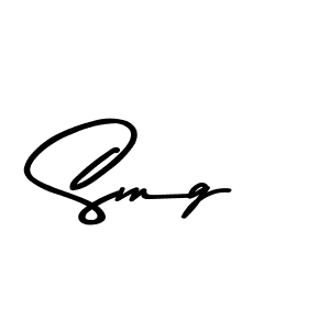 Create a beautiful signature design for name Smg. With this signature (Asem Kandis PERSONAL USE) fonts, you can make a handwritten signature for free. Smg signature style 9 images and pictures png