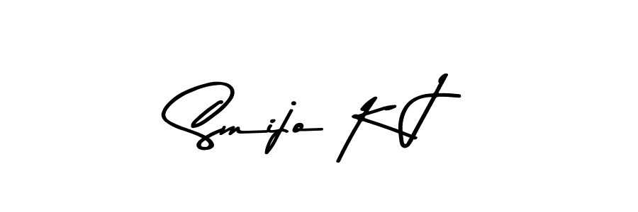 Also You can easily find your signature by using the search form. We will create Smijo K J name handwritten signature images for you free of cost using Asem Kandis PERSONAL USE sign style. Smijo K J signature style 9 images and pictures png