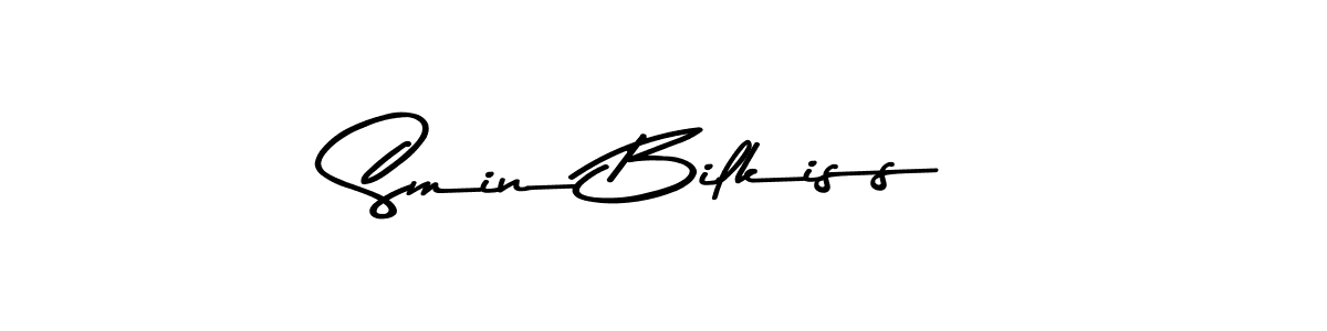 This is the best signature style for the Smin Bilkiss name. Also you like these signature font (Asem Kandis PERSONAL USE). Mix name signature. Smin Bilkiss signature style 9 images and pictures png